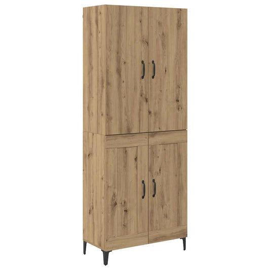 vidaXL Highboard Artisan Oak 69,5 x 34 x 180 εκ. Επεξεργασμένο ξύλο
