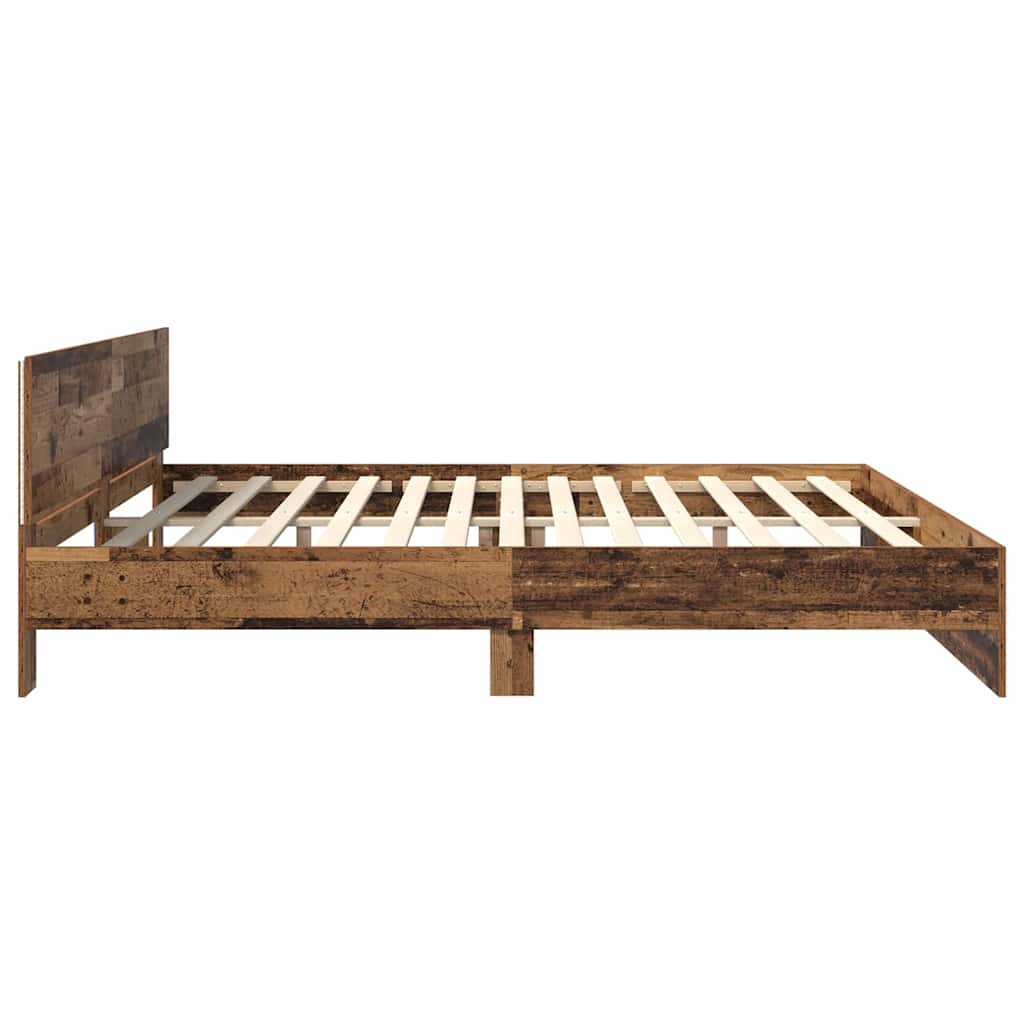 vidaXL Σκελετός Κρεβατιού Παλιό Ξύλο 180 x 200 cm Επεξεργασμένο ξύλο