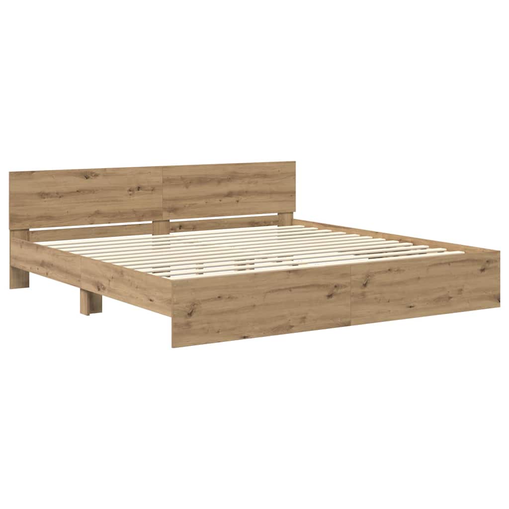 vidaXL Σκελετός Κρεβατιού Artisan Oak 180 x 200 cm Επεξεργασμένο ξύλο