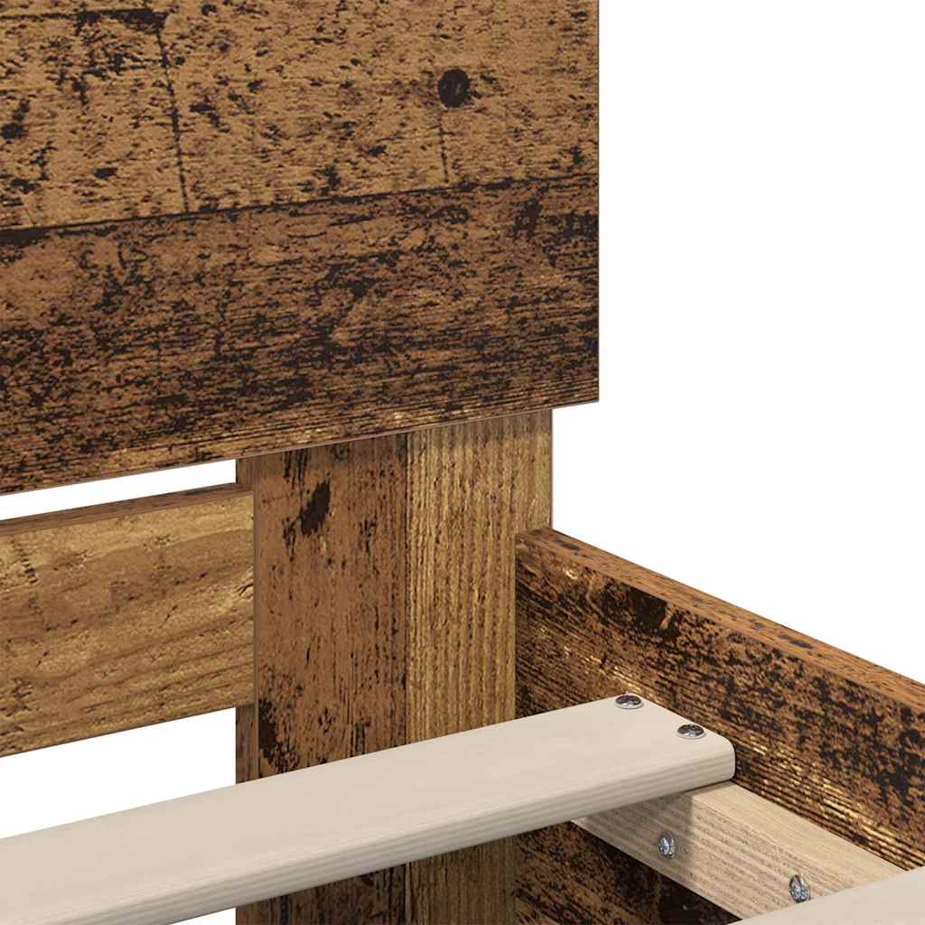 vidaXL Σκελετός Κρεβατιού Παλιό Ξύλο 140 x 200 cm Επεξεργασμένο ξύλο