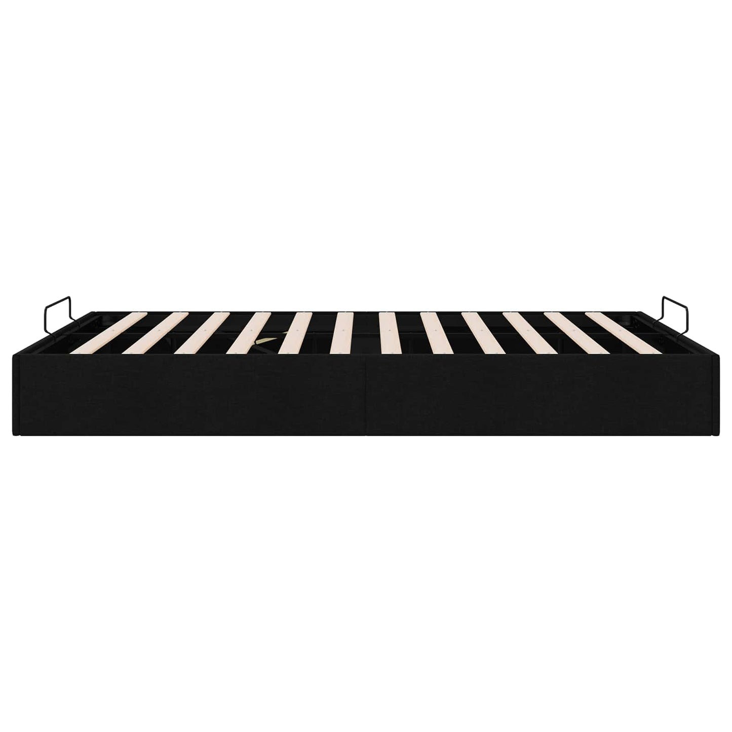 vidaXL Κρεβάτι Οθωμανικού Τύπου Μαύρο 153 x 203 cm Ύφασμα