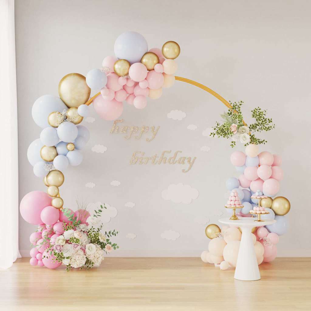 vidaXL Αψίδα Γάμου Χρυσό 220 x 45 x 200 εκ. Ατσάλι