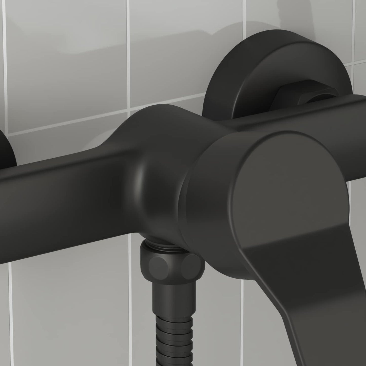 vidaXL Μίξερ ντους Μαύρο G 1 / 2 ίντσες Ορείχαλκος