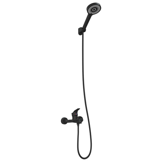 vidaXL Σετ Κεφαλής Ντους Μαύρο G 1 / 2 ίντσες