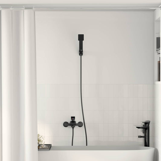 vidaXL Σετ Κεφαλής Ντους Μαύρο G 1 / 2 ίντσες