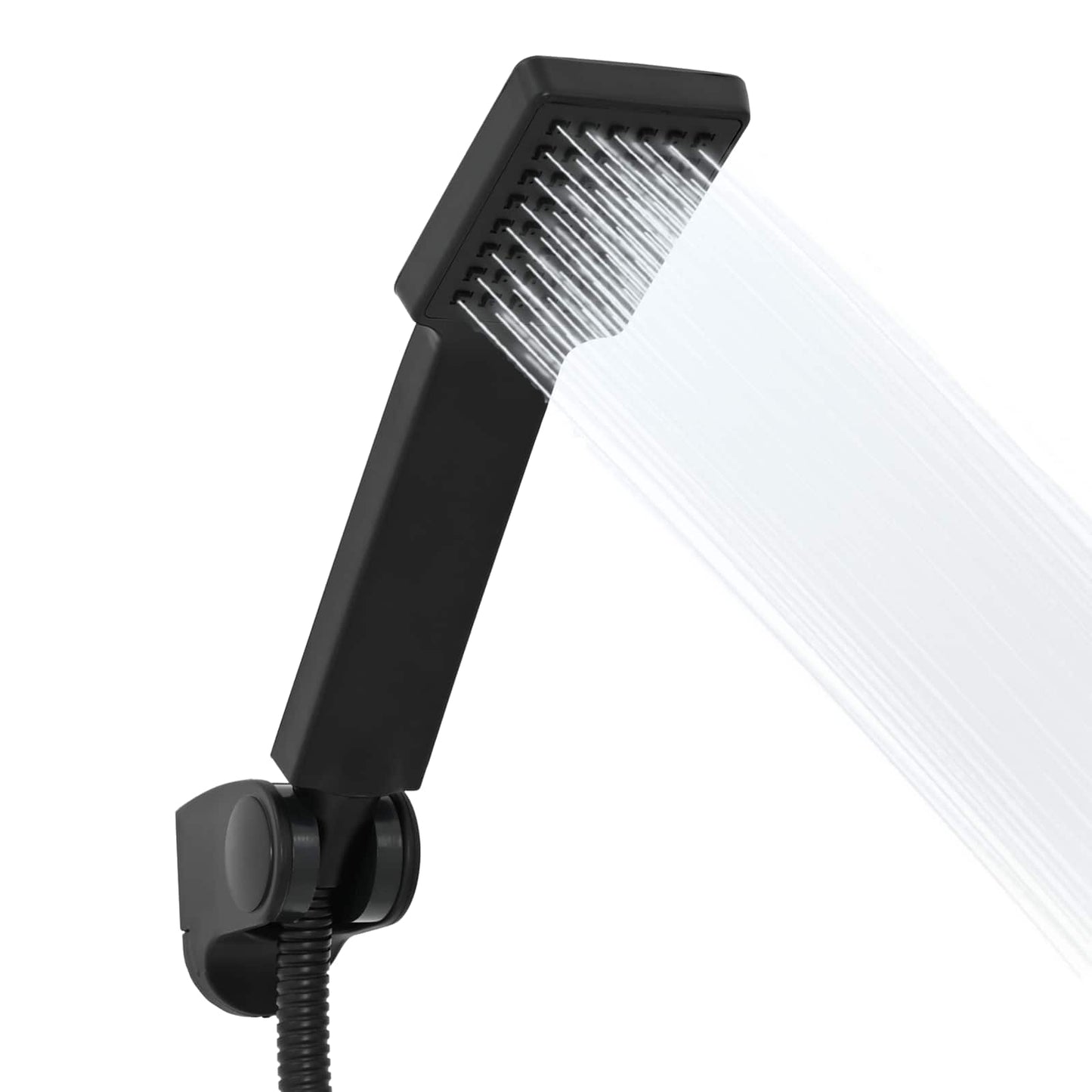 vidaXL Σετ Κεφαλής Ντους Μαύρο G 1 / 2 ίντσες