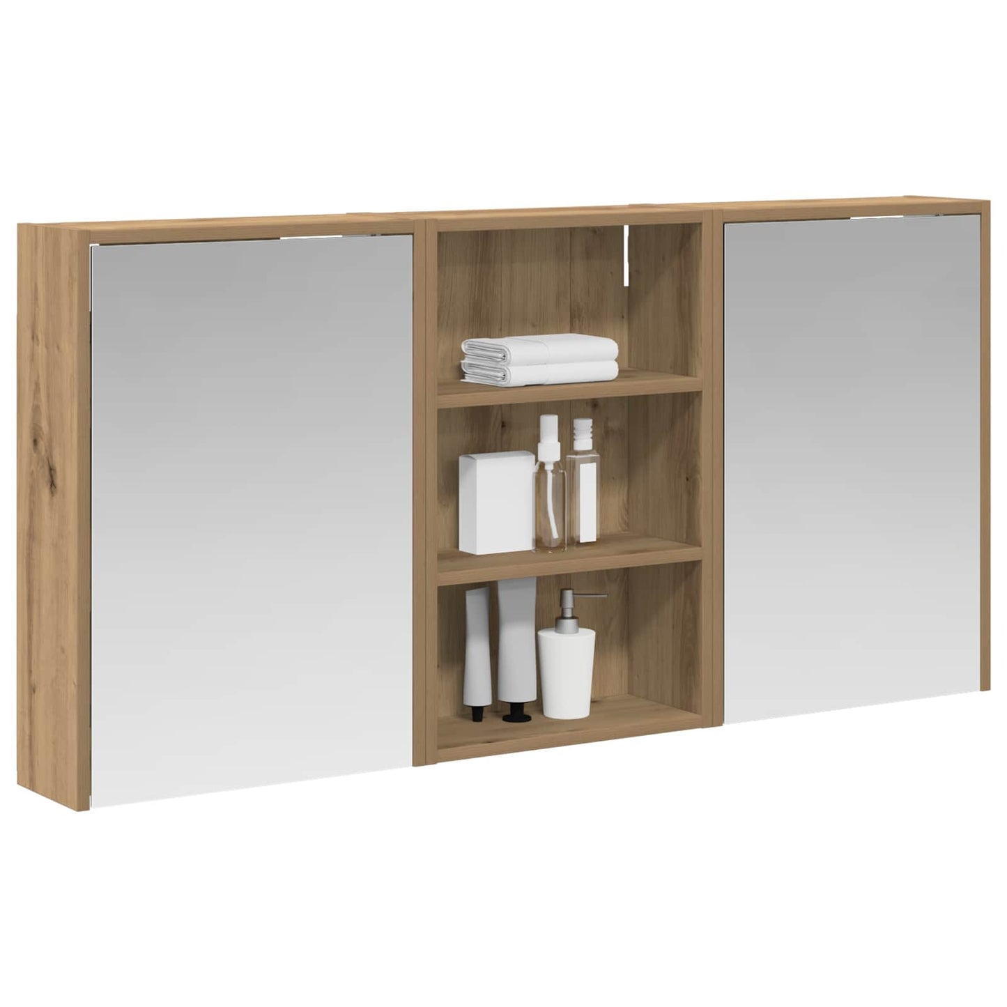 vidaXL Σετ Ντουλαπιών Μπάνιου 3 τμχ. 126 x 16 x 62.5 εκ.