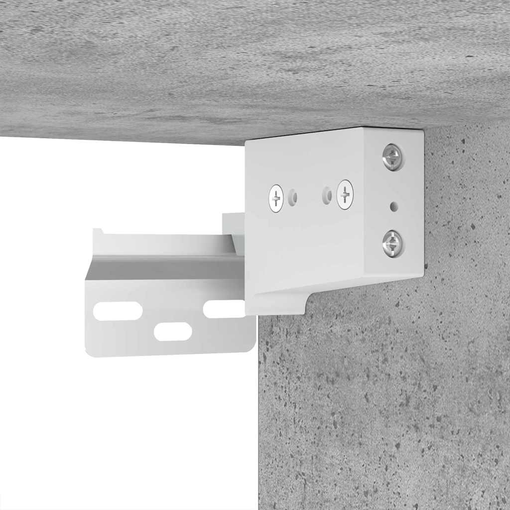 vidaXL Σετ Επίπλων Μπάνιου 4 pcs Σκυρόδεμα Γκρι Επεξεργασμένο ξύλο