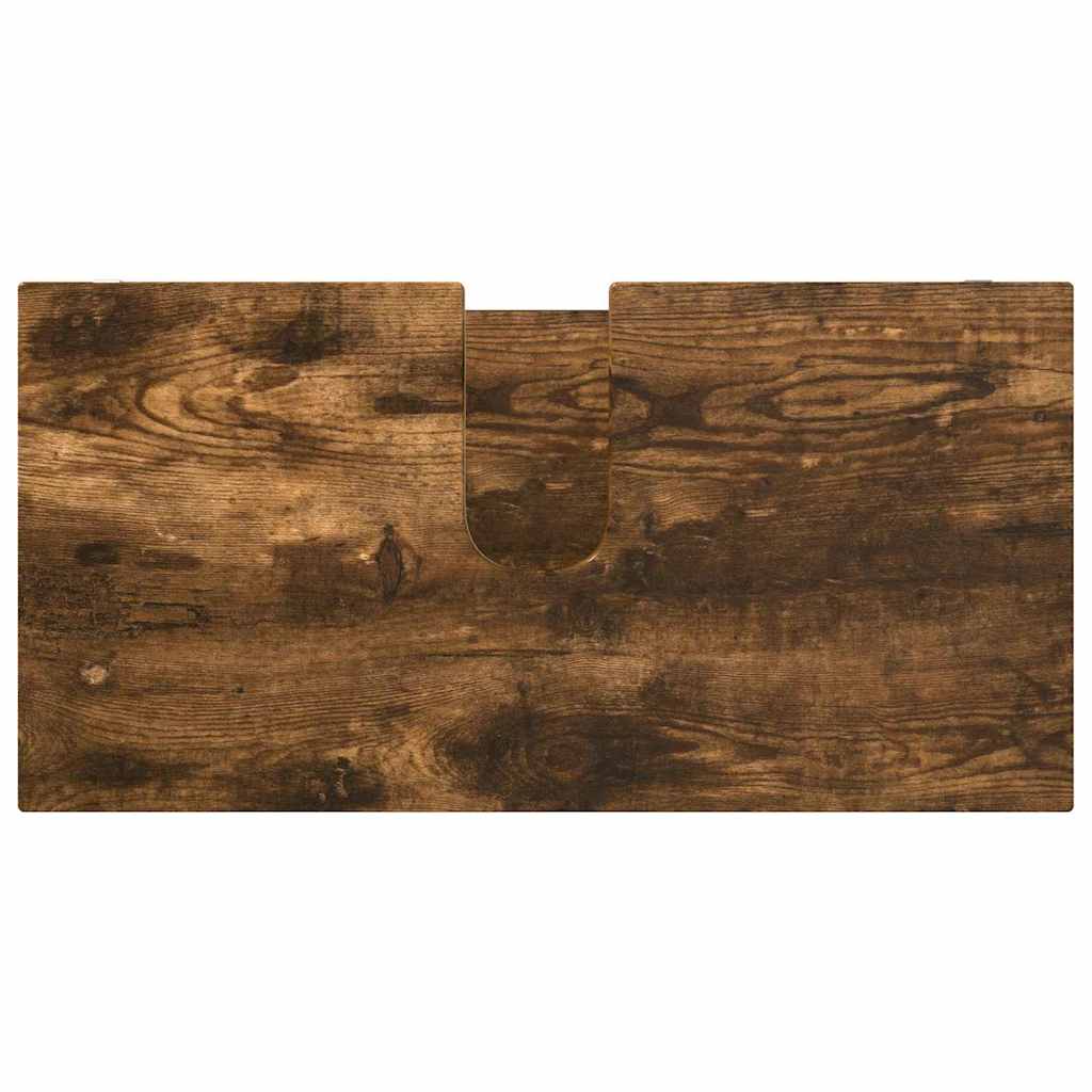 vidaXL Σετ Επίπλων Μπάνιου 4 pcs Καπνιστό Δρύς Επεξεργασμένο ξύλο