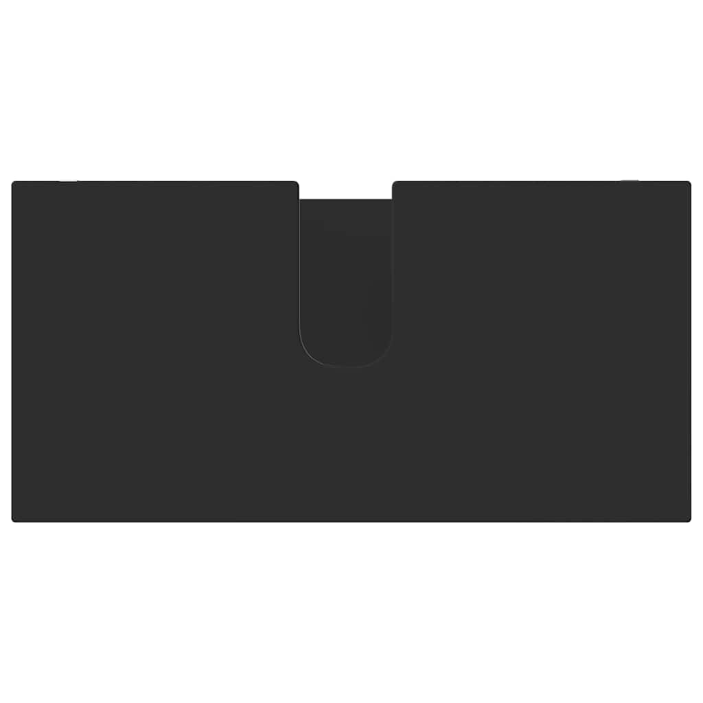 vidaXL Σετ Επίπλων Μπάνιου με συρτάρι 3 pcs Μαύρο Επεξεργασμένο ξύλο