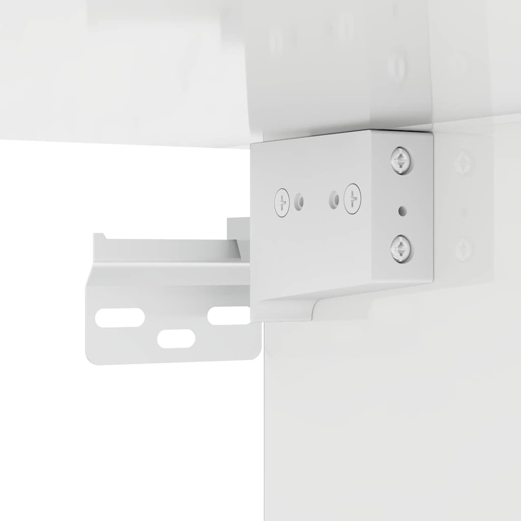 vidaXL Σετ Επίπλων Μπάνιου με συρτάρι 3 pcs Υψηλής γυαλάδας λευκό