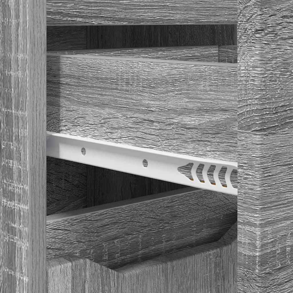 vidaXL Σετ Επίπλων Μπάνιου 3 pcs Γκρίζο Σονομα Επεξεργασμένο ξύλο