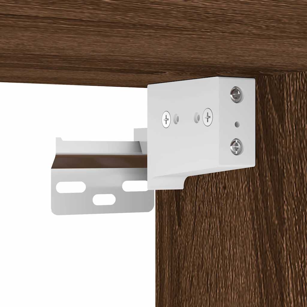 vidaXL Σετ Επίπλων Μπάνιου με ράφι 3 pcs Καφέ δρυς Επεξεργασμένο ξύλο