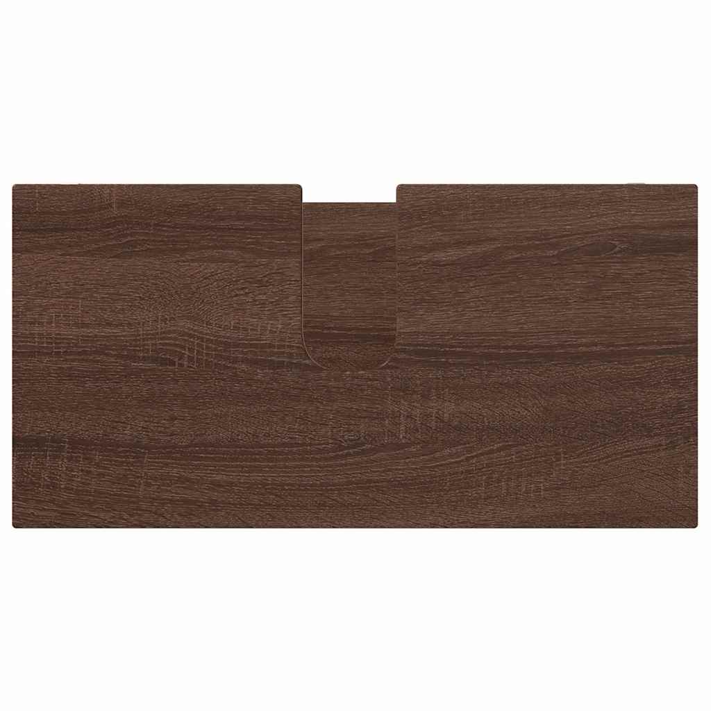 vidaXL Σετ Επίπλων Μπάνιου με ράφι 3 pcs Καφέ δρυς Επεξεργασμένο ξύλο