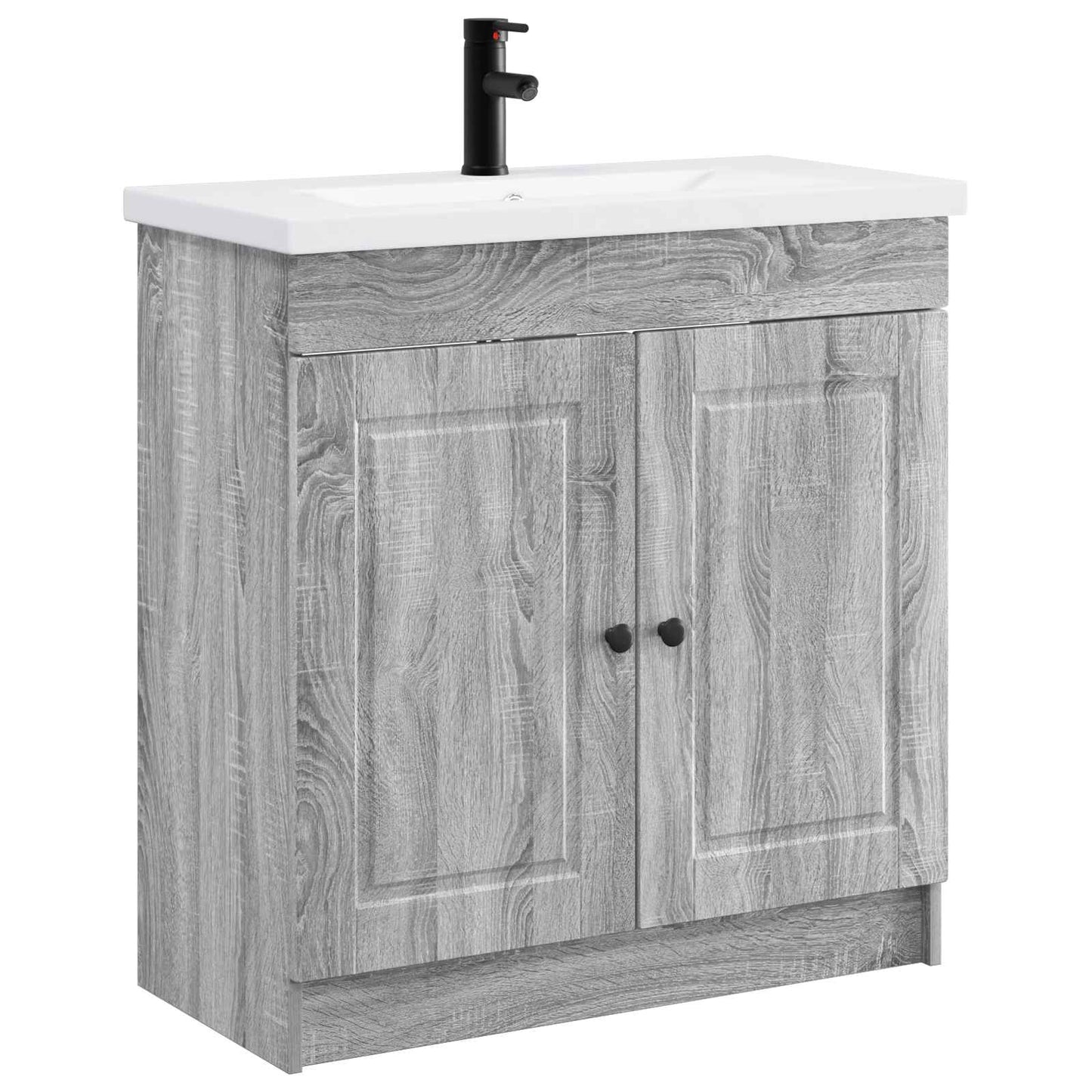 vidaXL Σετ Επίπλων Μπάνιου Γκρι Sonoma 56 x 37,5 x 81 εκ