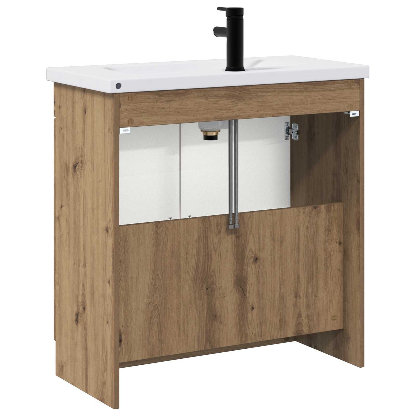 vidaXL Σετ Επίπλων Μπάνιου Artisan Δρυς 56 x 37,5 x 81 εκ