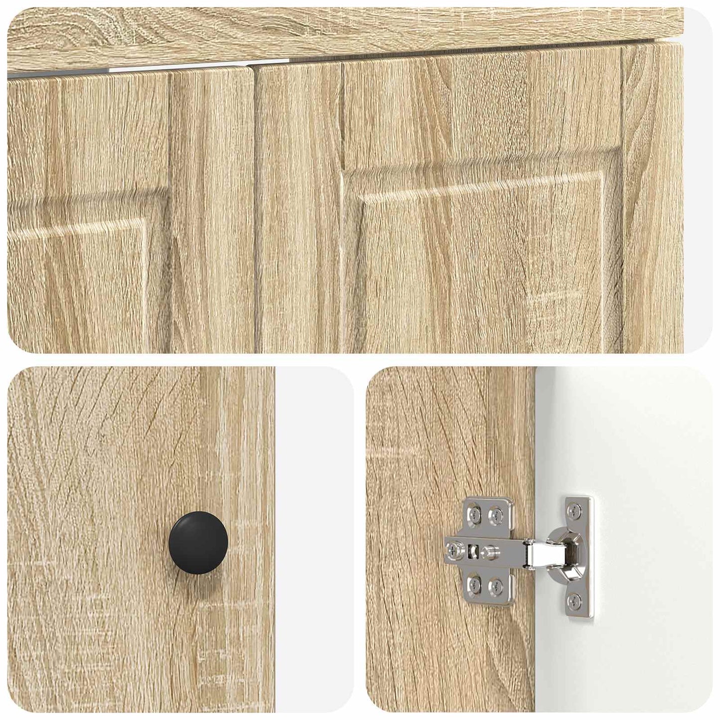 vidaXL Σετ Επίπλων Μπάνιου Sonoma Δρυς 78,5 x 37,5 x 81 εκ