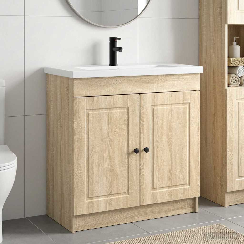 vidaXL Σετ Επίπλων Μπάνιου Sonoma Δρυς 78,5 x 37,5 x 81 εκ