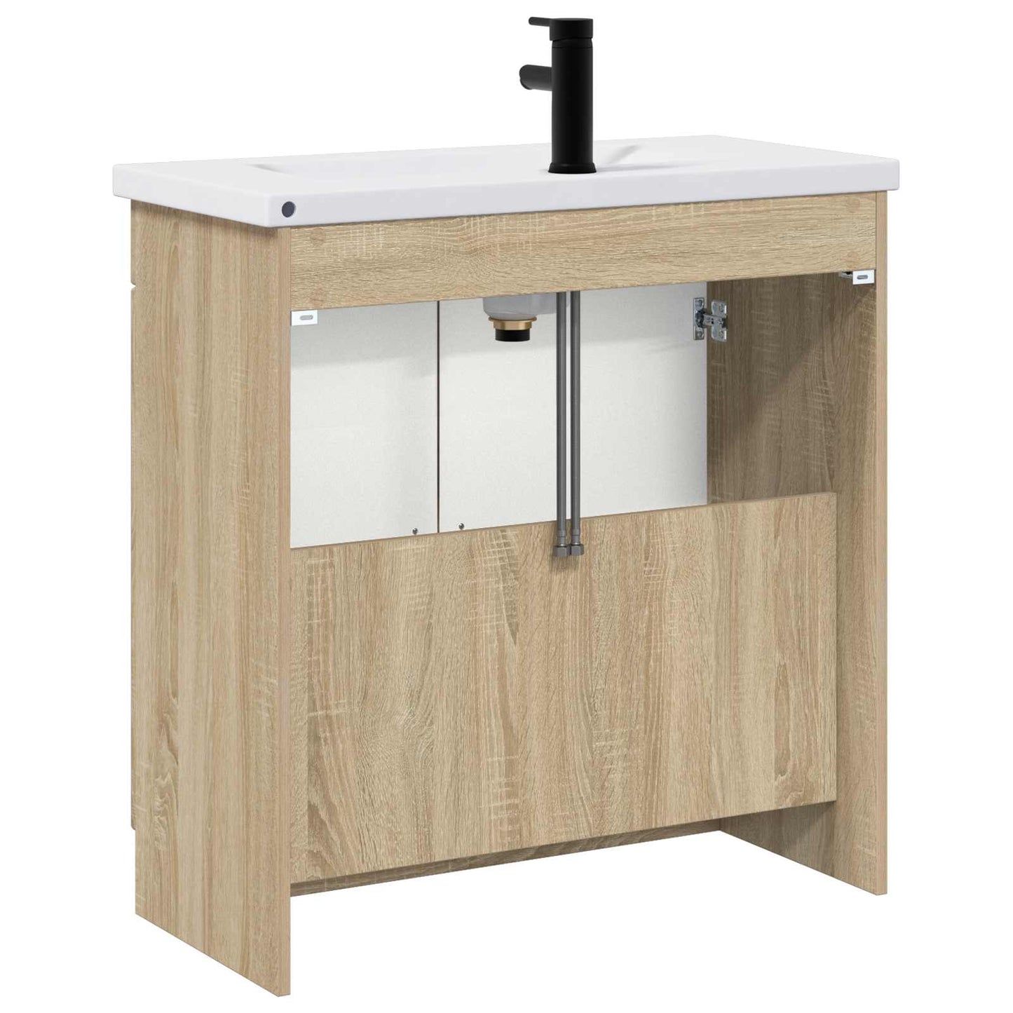 vidaXL Σετ Επίπλων Μπάνιου Sonoma Δρυς 78,5 x 37,5 x 81 εκ