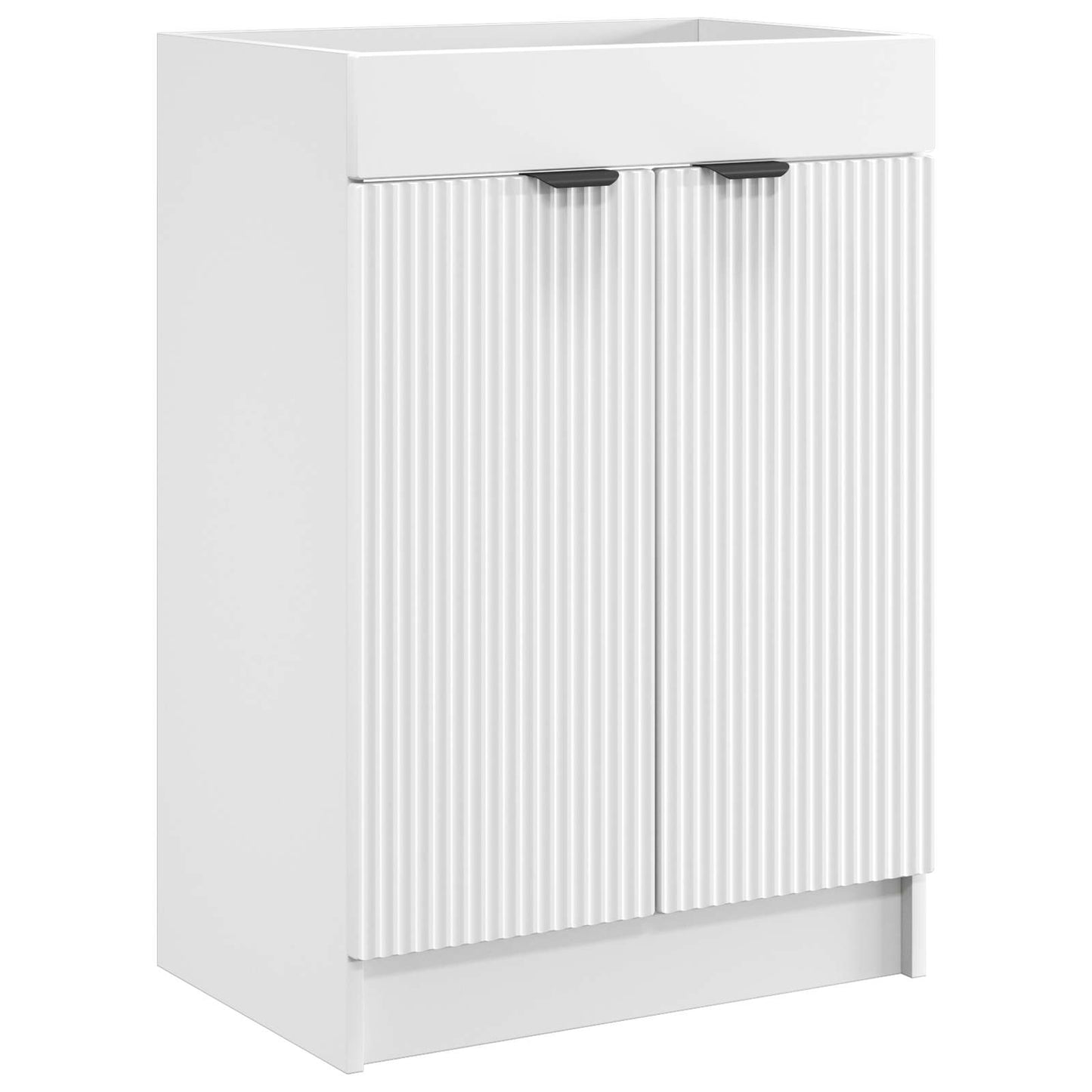 vidaXL Σετ Επίπλων Μπάνιου Λευκό 56 x 37,5 x 81 εκ Επεξεργασμένο Ξύλο