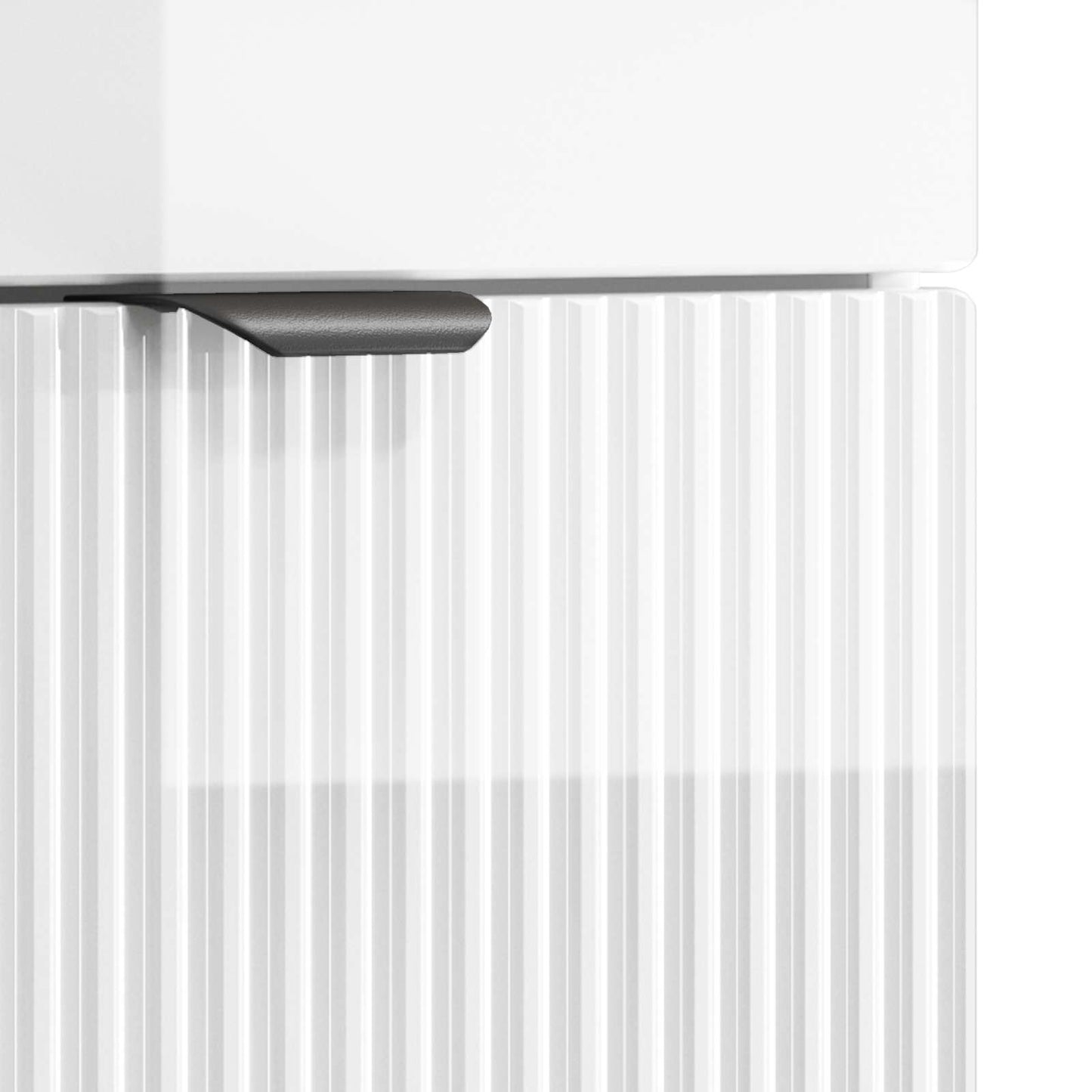 vidaXL Σετ Επίπλων Μπάνιου Γυαλιστερό Λευκό 56 x 37,5 x 81 εκ
