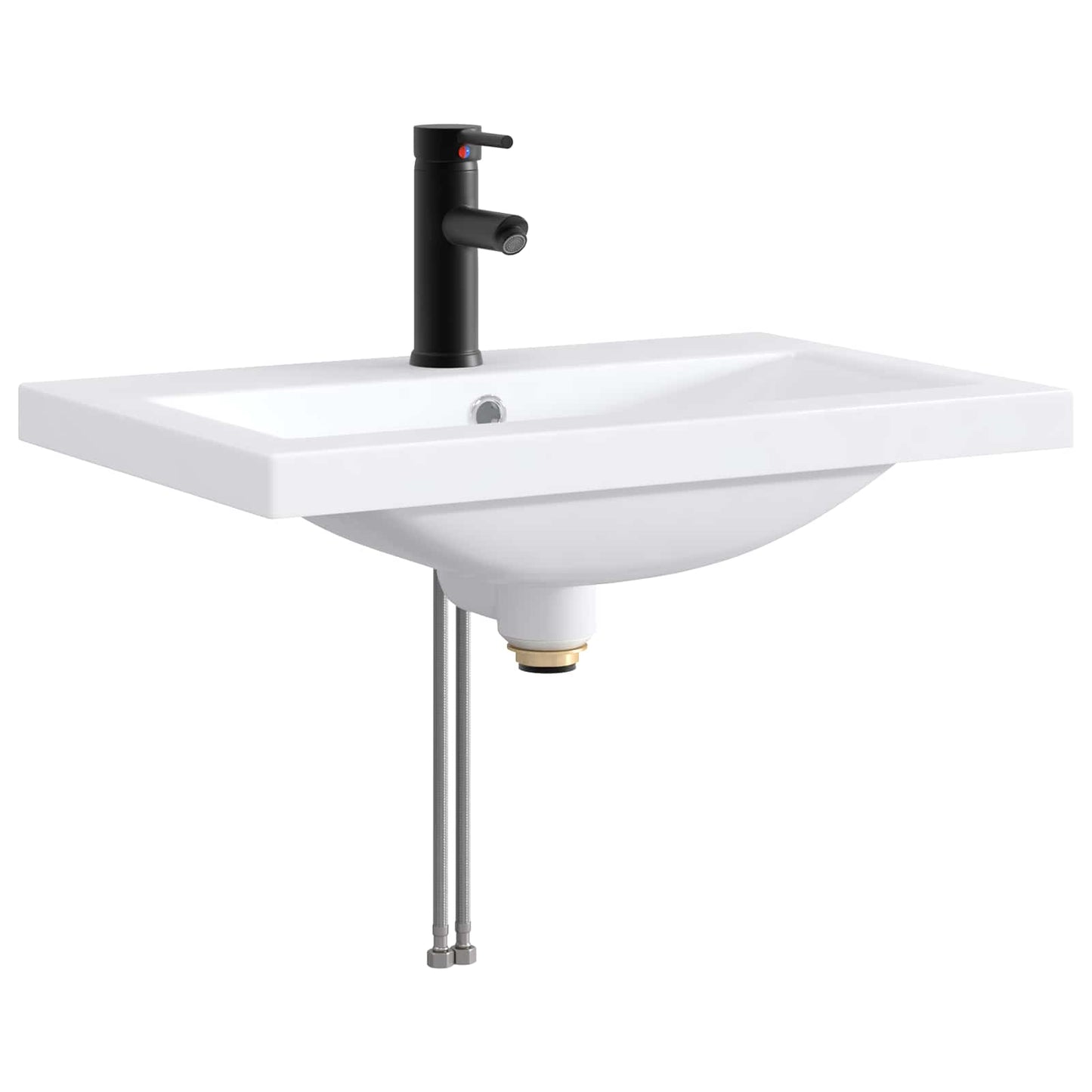 vidaXL Σετ Επίπλων Μπάνιου Μαύρο 78,5 x 37,5 x 81 εκ
