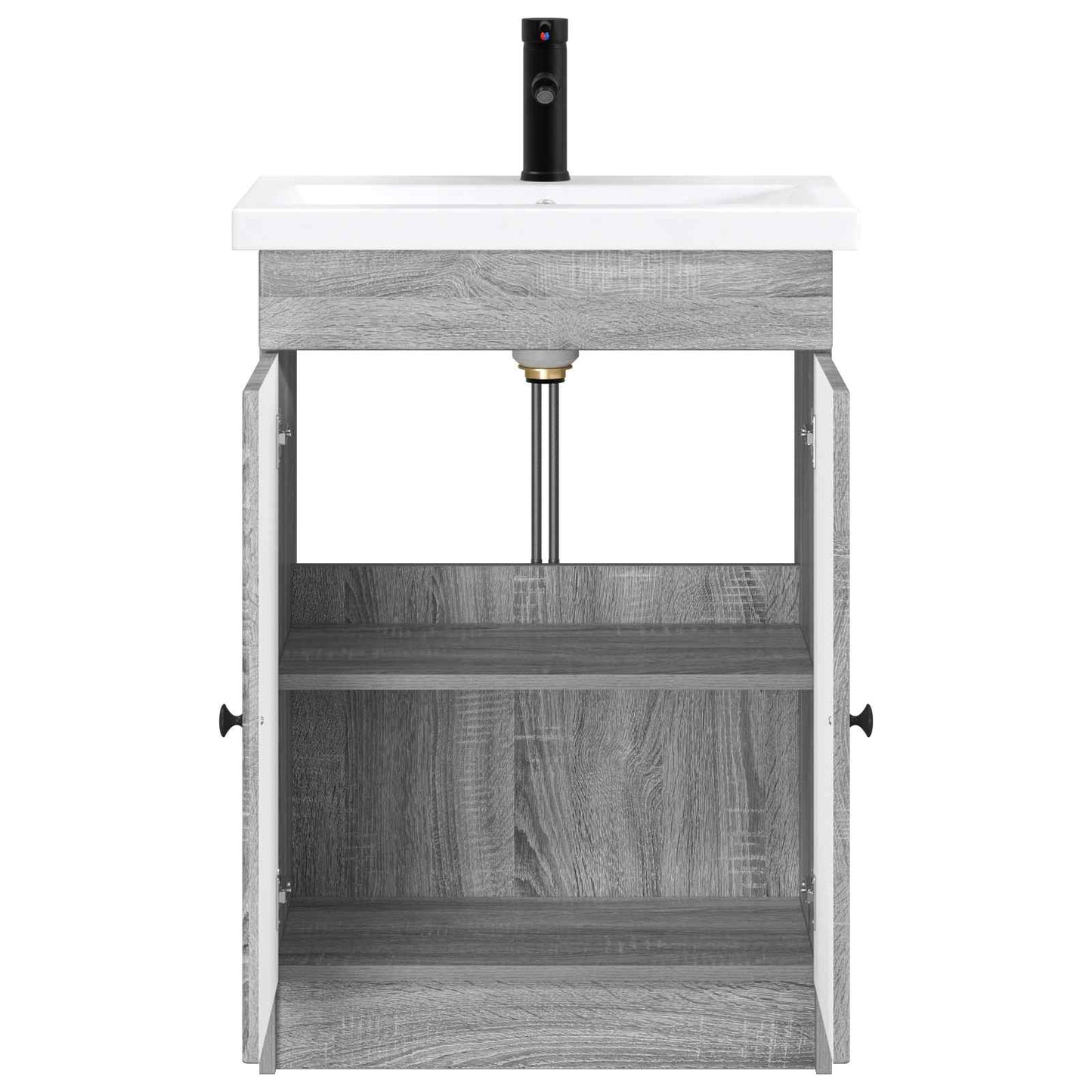 vidaXL Σετ Επίπλων Μπάνιου Γκρι Sonoma 78,5 x 37,5 x 81 εκ