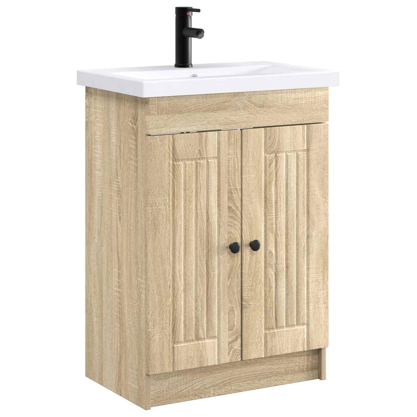 vidaXL Σετ Επίπλων Μπάνιου Sonoma Δρυς 56 x 37,5 x 81 εκ