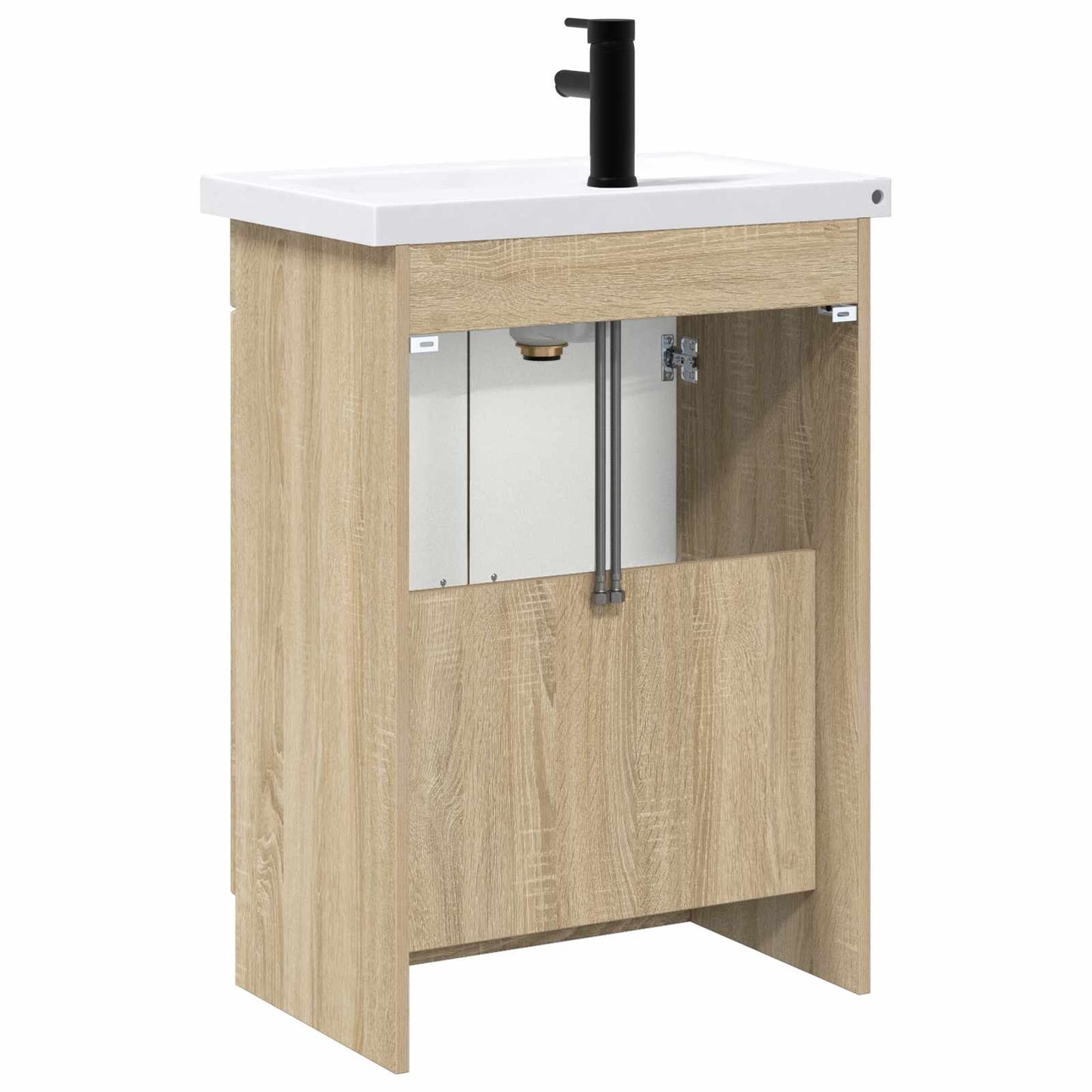 vidaXL Σετ Επίπλων Μπάνιου Sonoma Δρυς 56 x 37,5 x 81 εκ