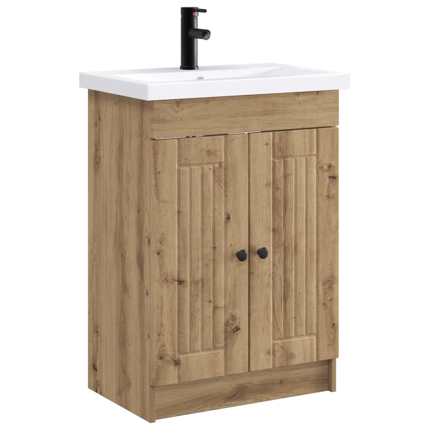 vidaXL Σετ Επίπλων Μπάνιου Artisan Δρυς 56 x 37,5 x 81 εκ