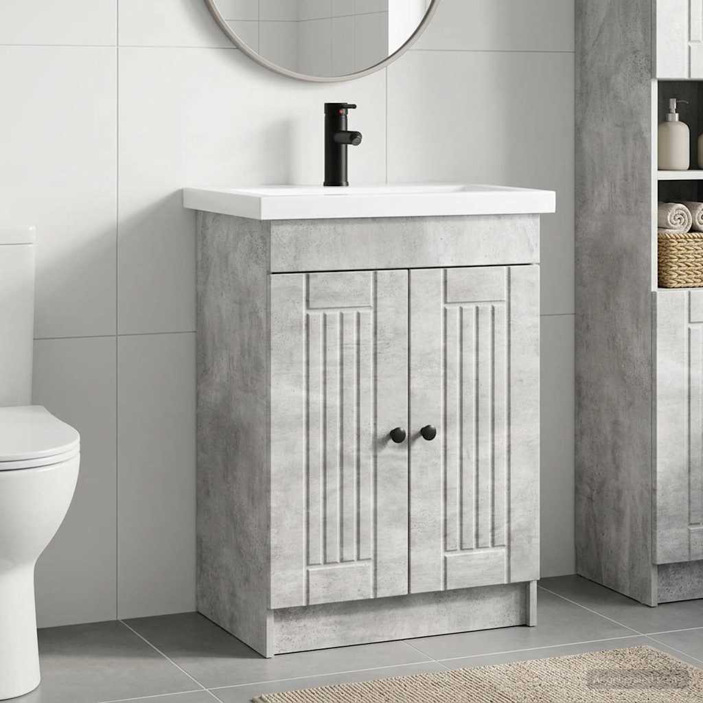 vidaXL Σετ Επίπλων Μπάνιου Γκρι Σκυροδέματος 78,5 x 37,5 x 81 εκ