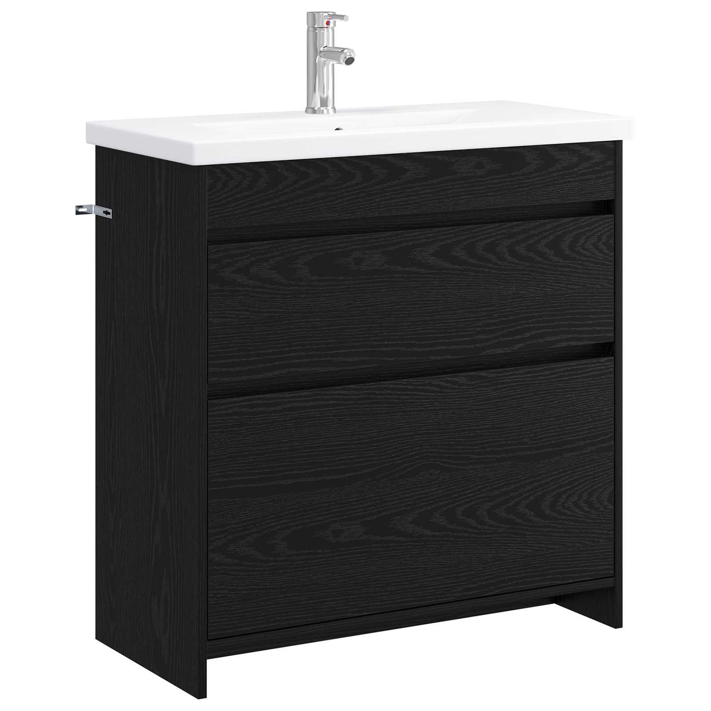 vidaXL Σετ Επίπλων Μπάνιου Μαύρη Δρυς 81 x 40 x 84,5 εκ