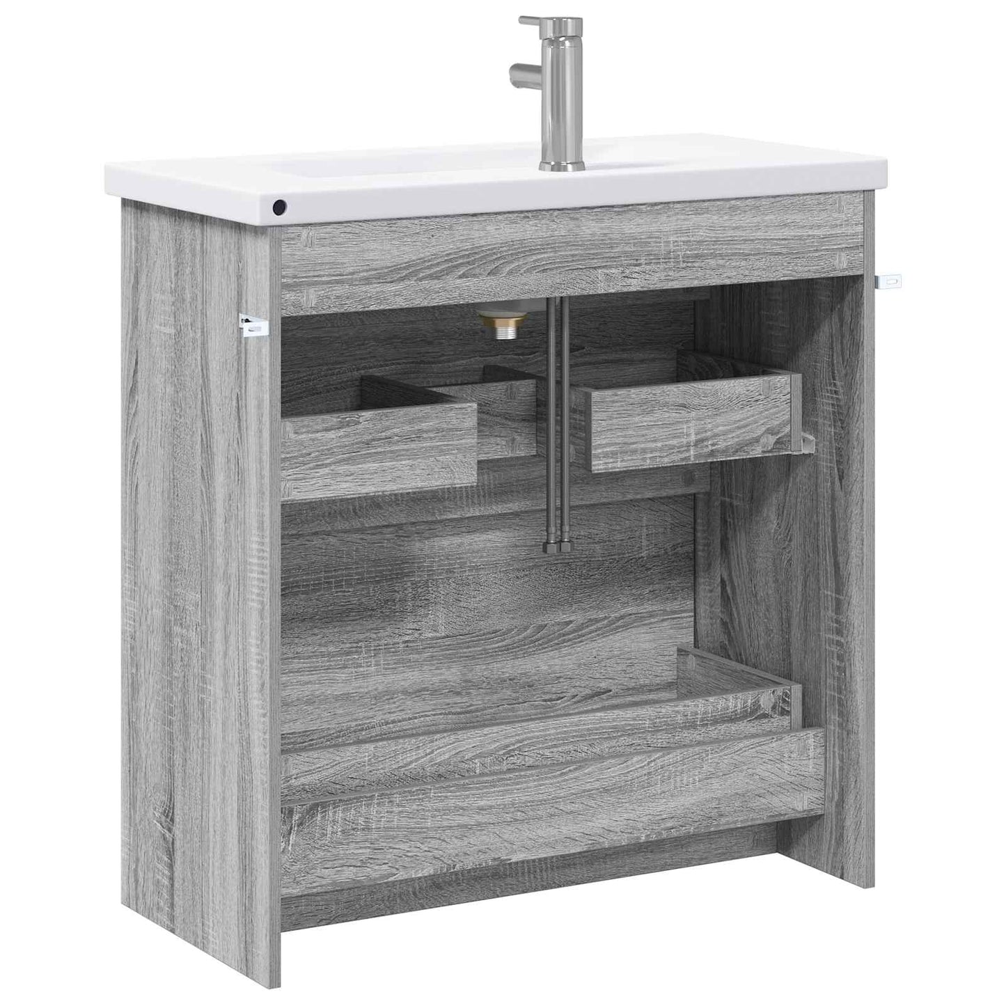 vidaXL Σετ Επίπλων Μπάνιου Γκρι Sonoma 81 x 40 x 84,5 εκ