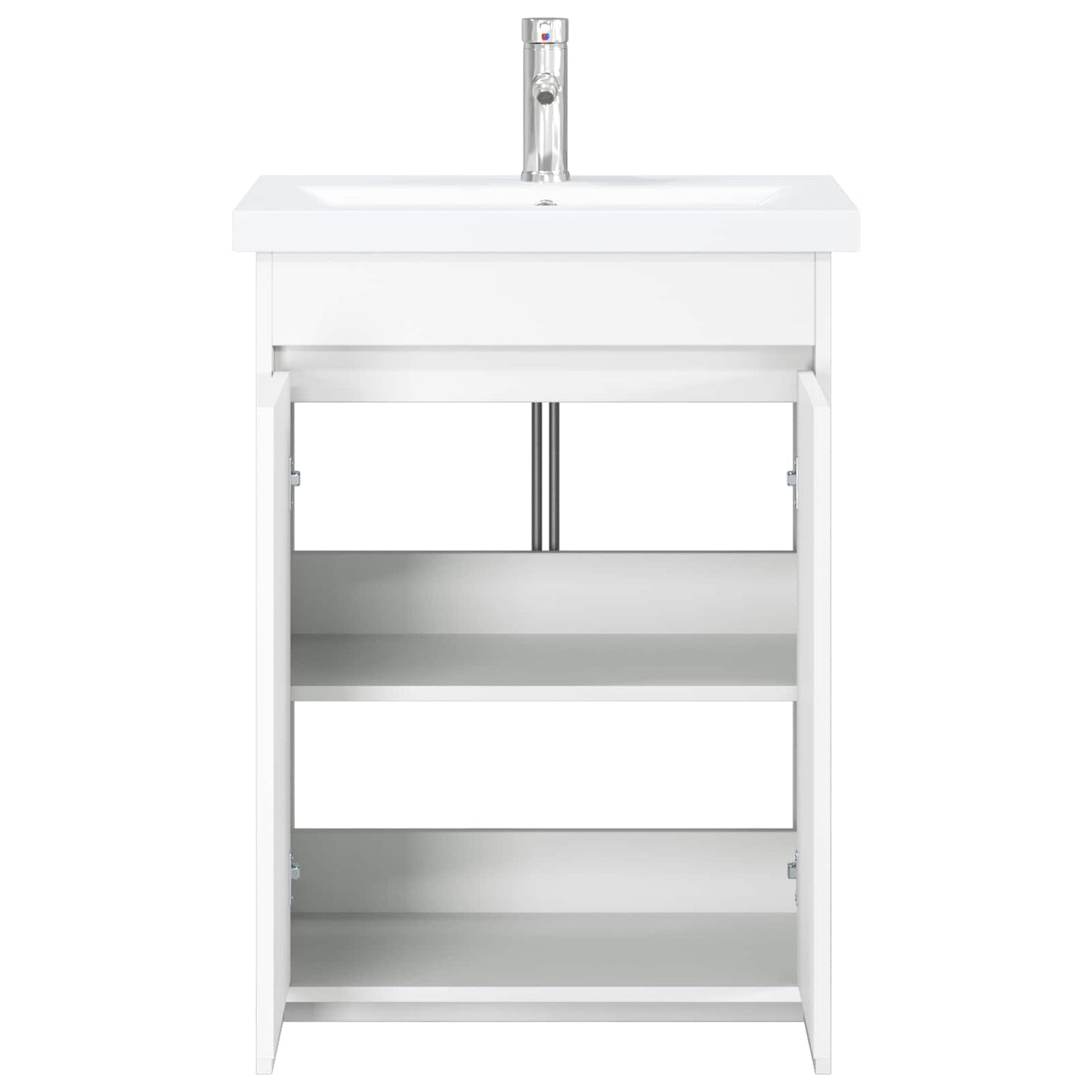 vidaXL Σετ Επίπλων Μπάνιου Λευκό 61 x 40 x 84,5 εκ Επεξεργασμένο Ξύλο