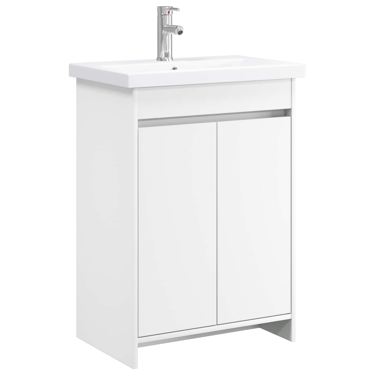 vidaXL Σετ Επίπλων Μπάνιου Λευκό 81 x 40 x 84,5 εκ Επεξεργασμένο Ξύλο