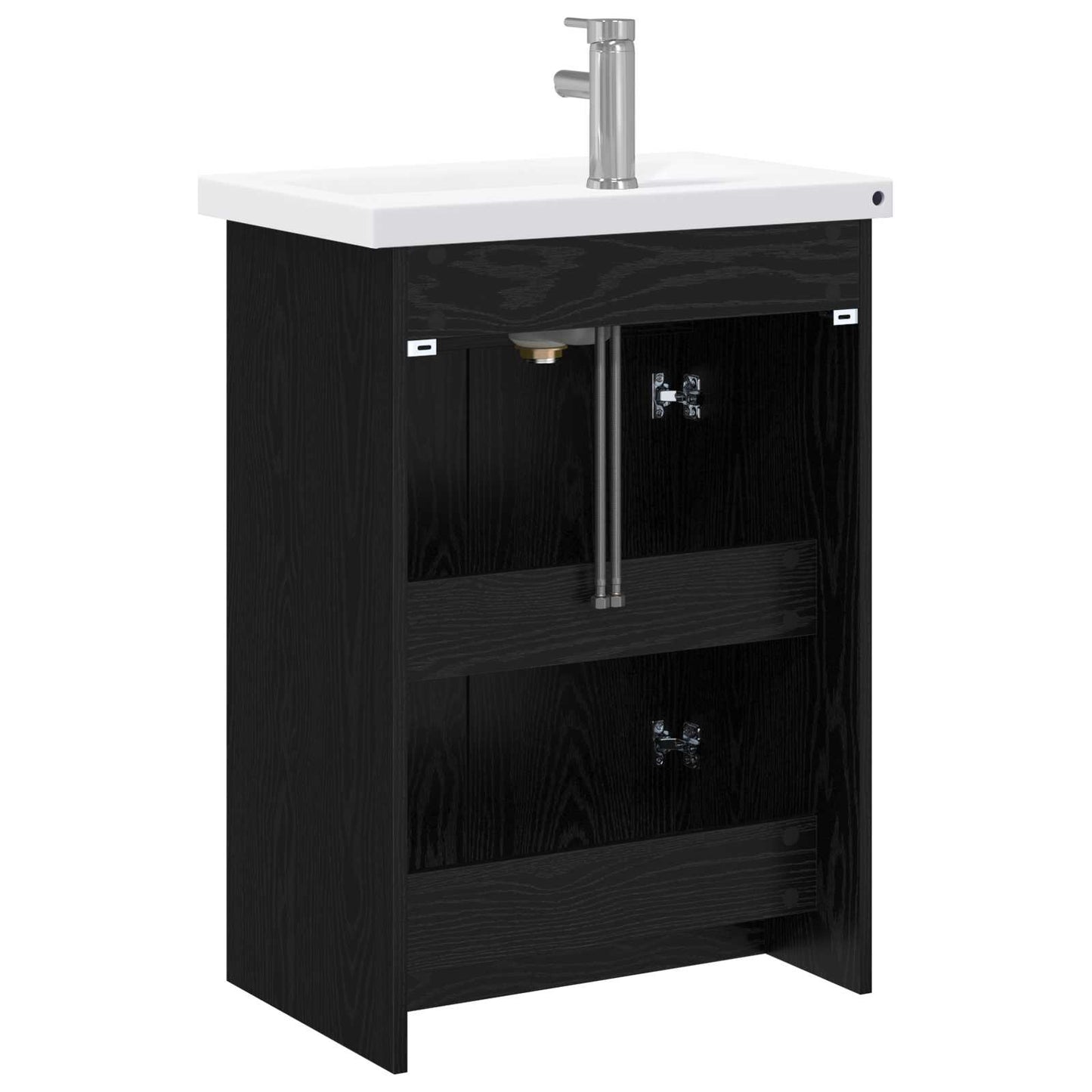 vidaXL Σετ Επίπλων Μπάνιου Μαύρη Δρυς 81 x 40 x 84,5 εκ
