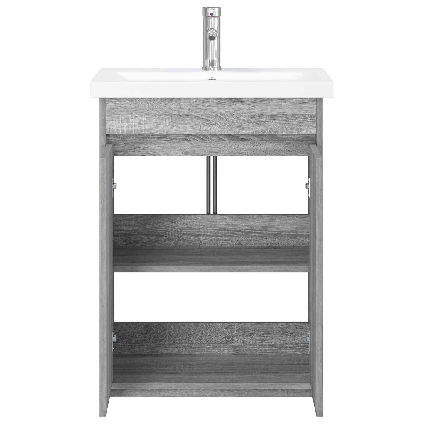 vidaXL Σετ Επίπλων Μπάνιου Γκρι Sonoma 81 x 40 x 84,5 εκ