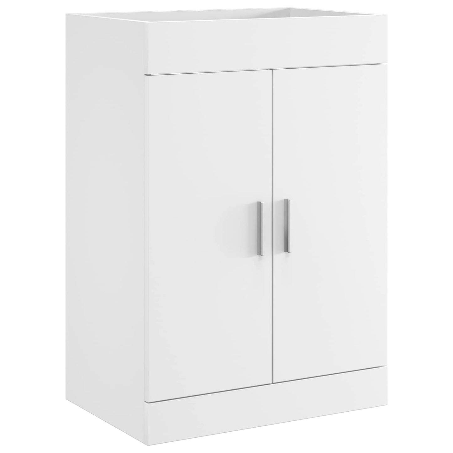 vidaXL Σετ Επίπλων Μπάνιου Λευκό 61 x 40 x 84,5 εκ Επεξεργασμένο Ξύλο