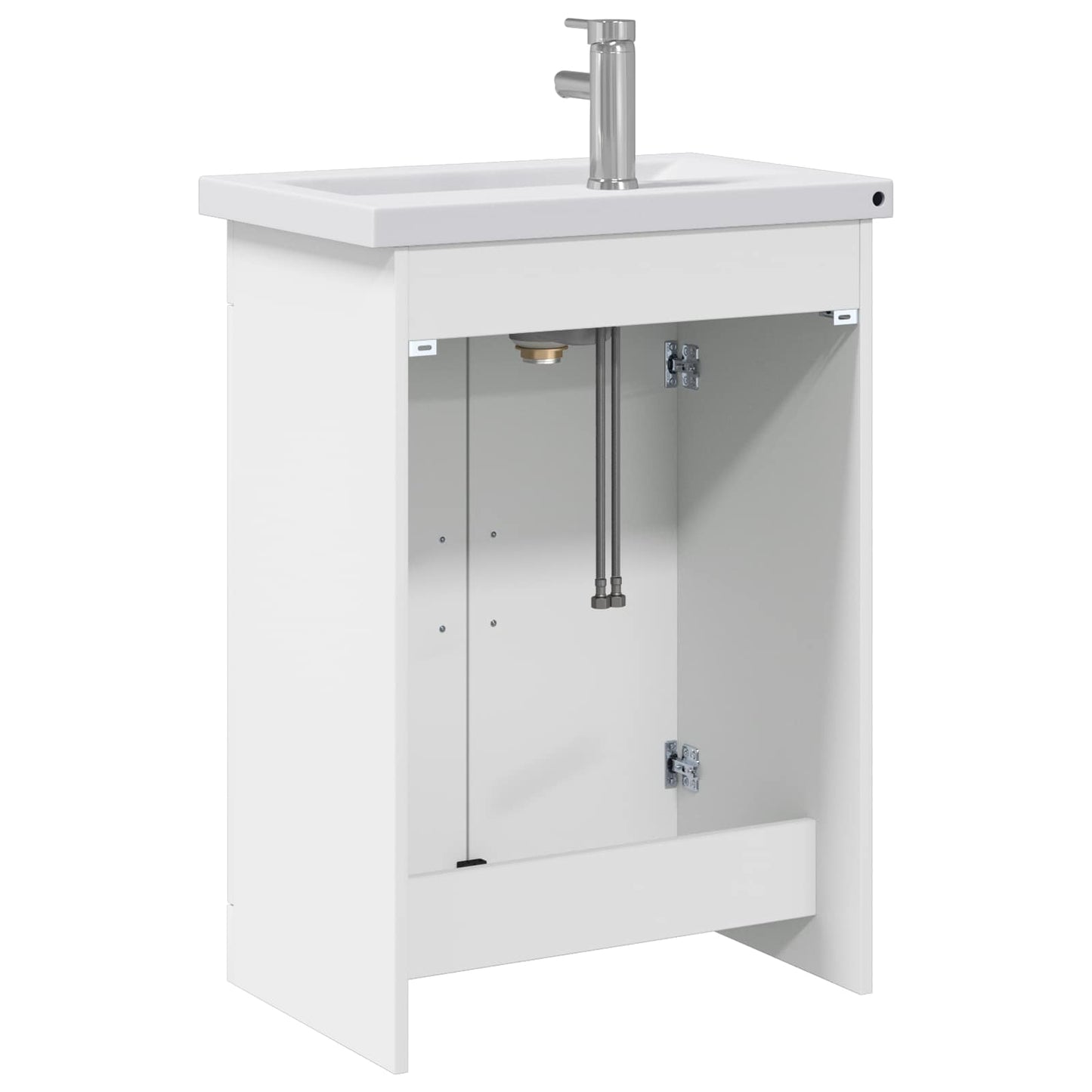 vidaXL Σετ Επίπλων Μπάνιου Λευκό 61 x 40 x 84,5 εκ Επεξεργασμένο Ξύλο