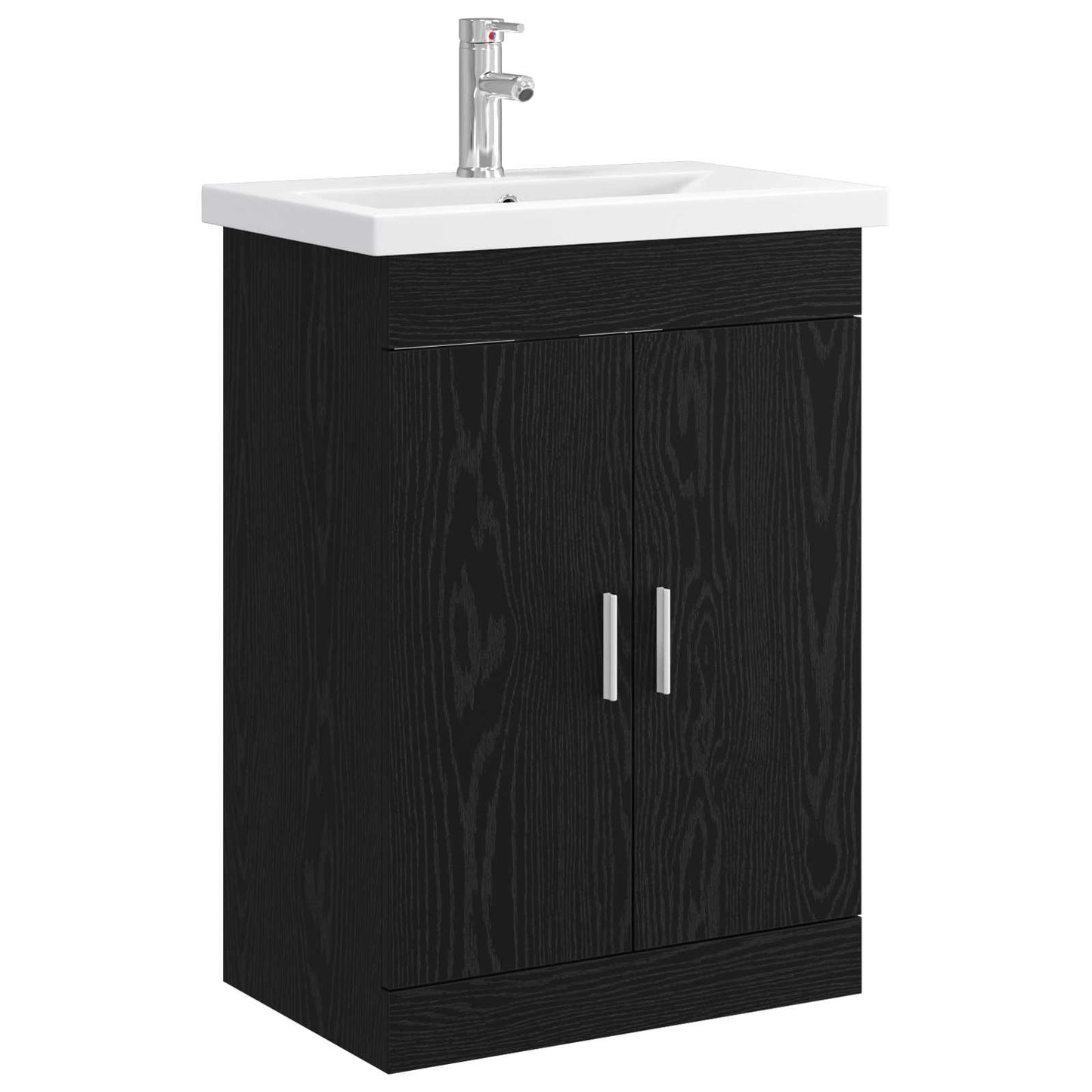 vidaXL Σετ Επίπλων Μπάνιου Μαύρη Δρυς 61 x 40 x 84,5 εκ