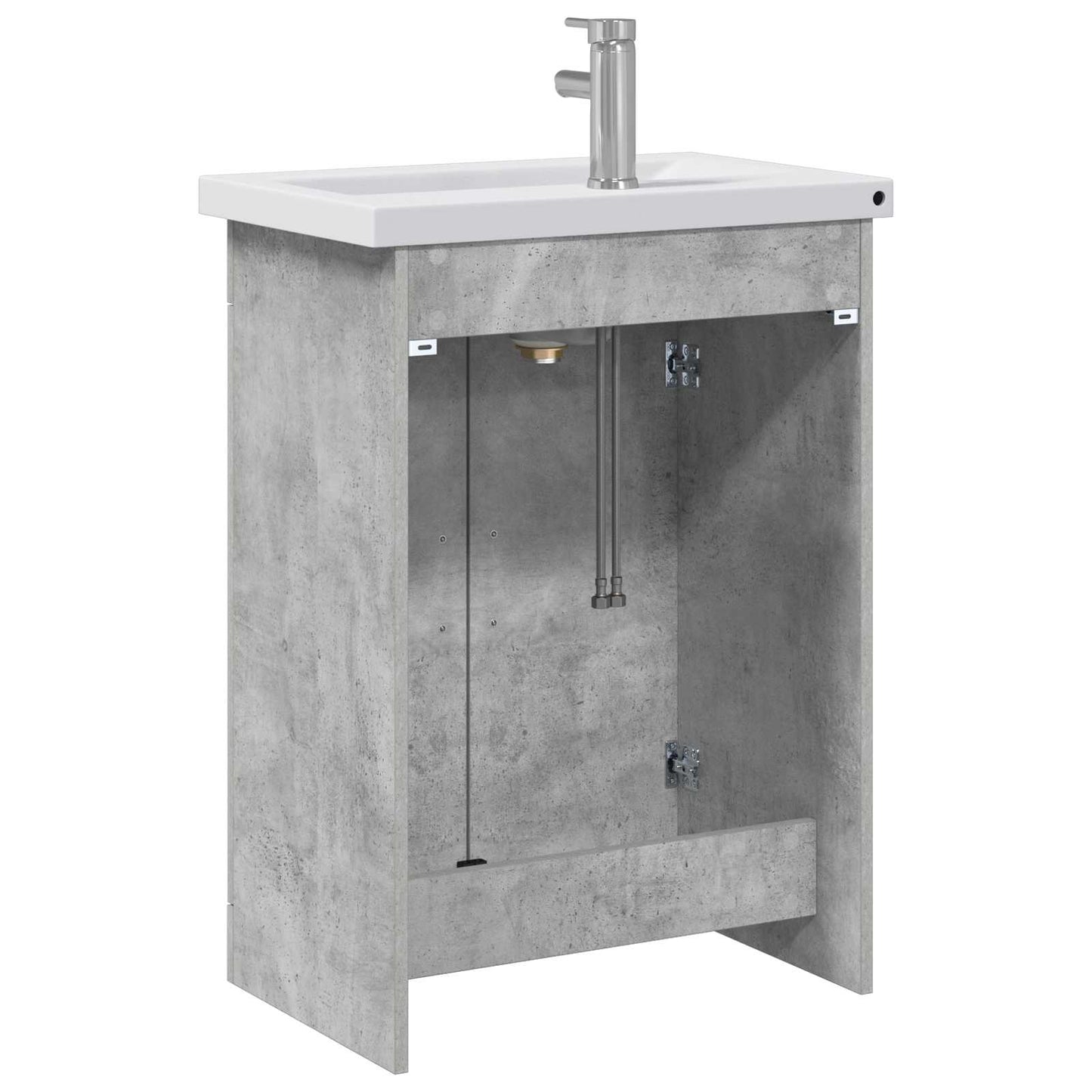 vidaXL Σετ Επίπλων Μπάνιου Γκρι Σκυροδέματος 61 x 40 x 84,5 εκ