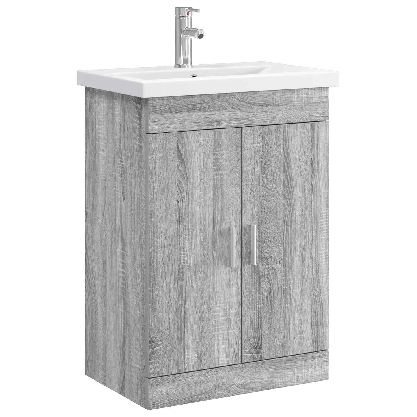 vidaXL Σετ Επίπλων Μπάνιου Γκρι Sonoma 61 x 40 x 84,5 εκ