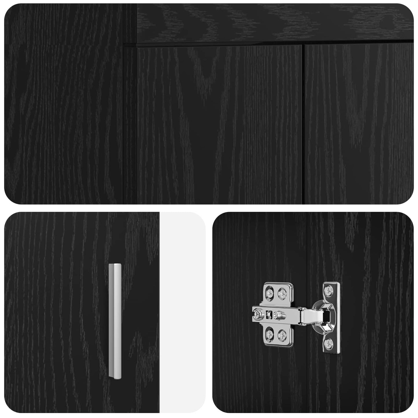 vidaXL Σετ Επίπλων Μπάνιου Μαύρη Δρυς 81 x 40 x 84,5 εκ