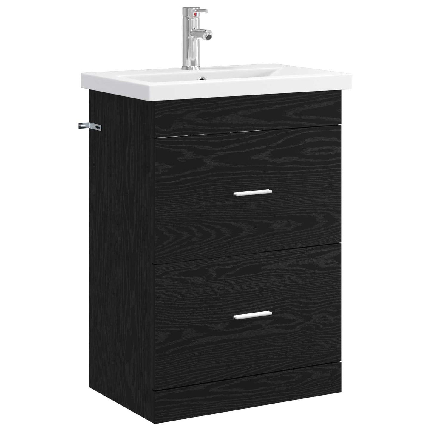 vidaXL Σετ Επίπλων Μπάνιου Μαύρη Δρυς 61 x 40 x 84,5 εκ