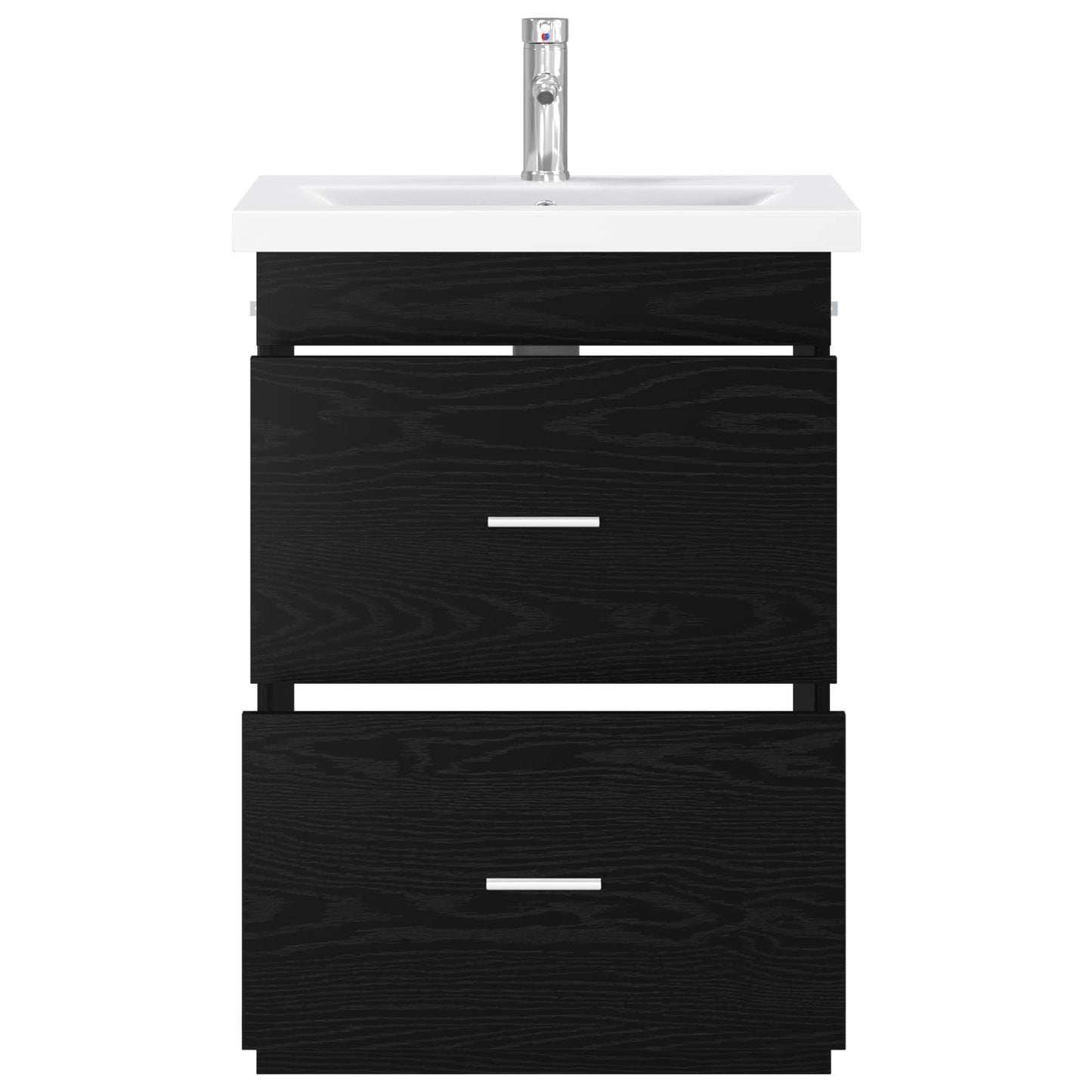 vidaXL Σετ Επίπλων Μπάνιου Μαύρη Δρυς 61 x 40 x 84,5 εκ