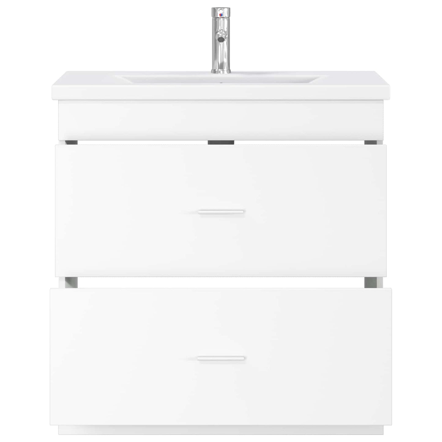 vidaXL Σετ Επίπλων Μπάνιου Λευκό 81 x 40 x 84,5 εκ Επεξεργασμένο Ξύλο