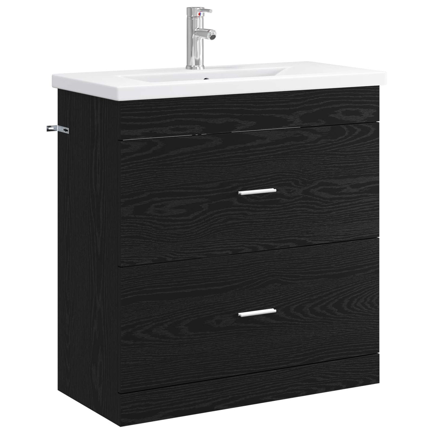 vidaXL Σετ Επίπλων Μπάνιου Μαύρη Δρυς 81 x 40 x 84,5 εκ