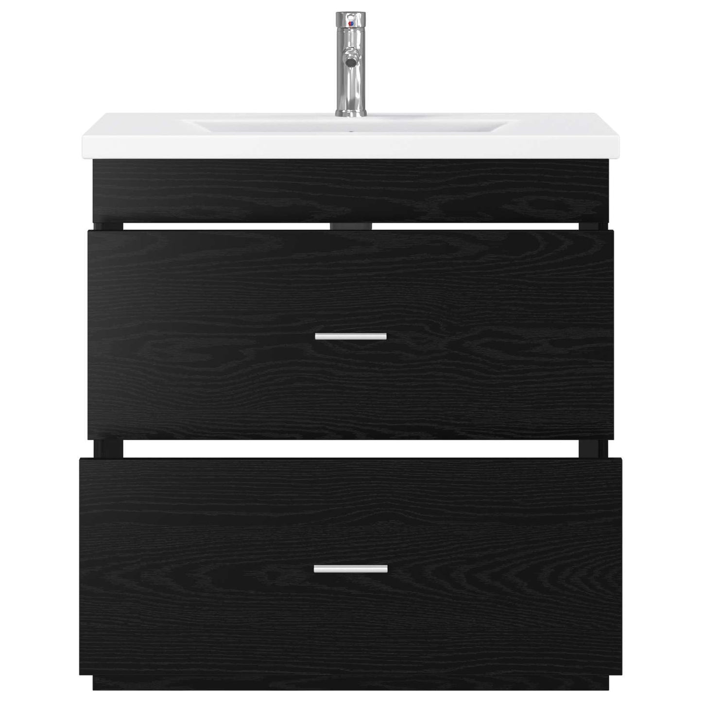 vidaXL Σετ Επίπλων Μπάνιου Μαύρη Δρυς 81 x 40 x 84,5 εκ
