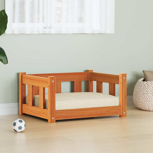 vidaXL Κρεβάτι Σκύλου με αποθήκευση Κερωτό καφέ 55 x 45 x 28 εκ.