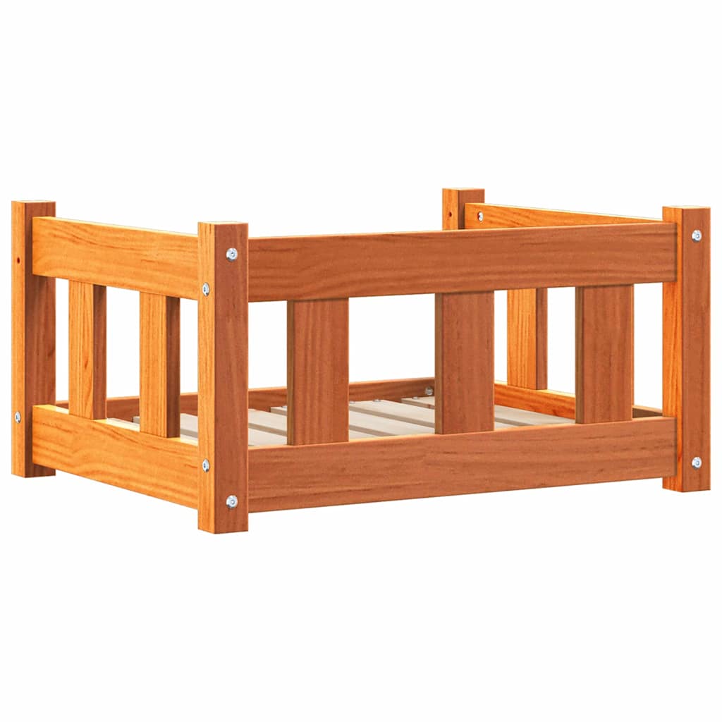 vidaXL Κρεβάτι Σκύλου με αποθήκευση Κερωτό καφέ 55 x 45 x 28 εκ.